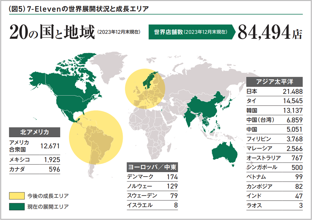 7-Elevenの世界展開状況と成長エリア