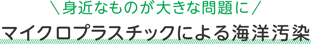 身近なものが大きな問題に マイクロプラスチックによる海洋汚染