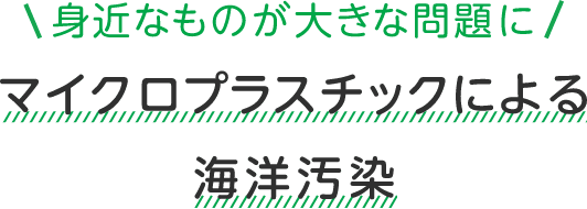 身近なものが大きな問題に マイクロプラスチックによる海洋汚染
