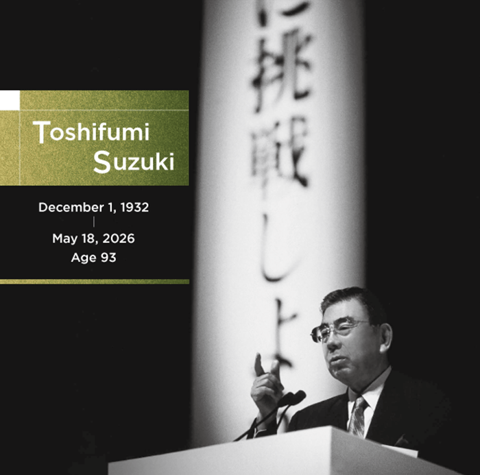 Toshifumi Suzuki December1,1932 - May18,2026 Age93
