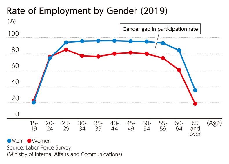 Rate of Employment by Gender (2019)