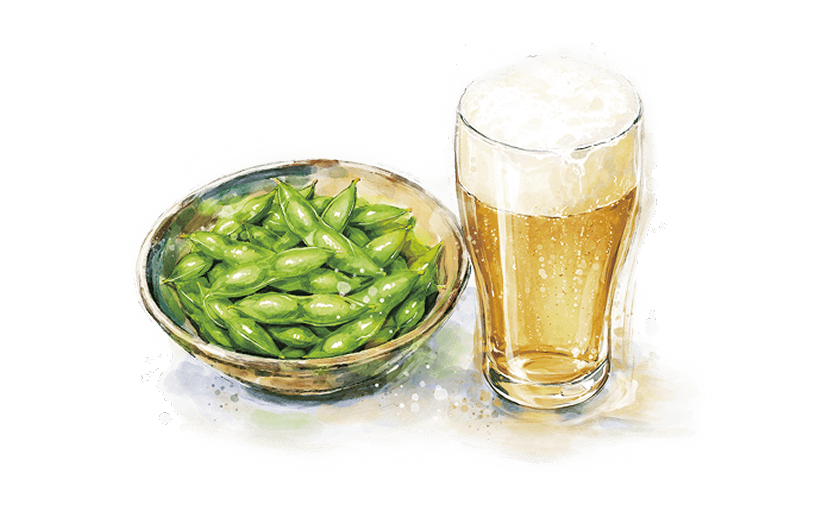 枝豆のイラスト