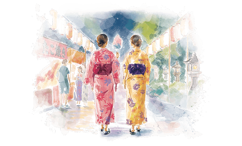 夏祭りのイラスト