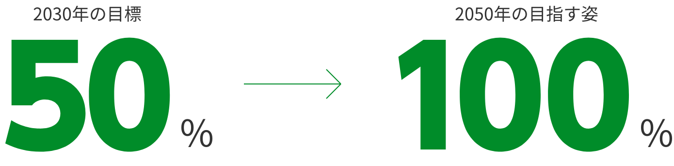 2030年の目標 使用量ゼロ